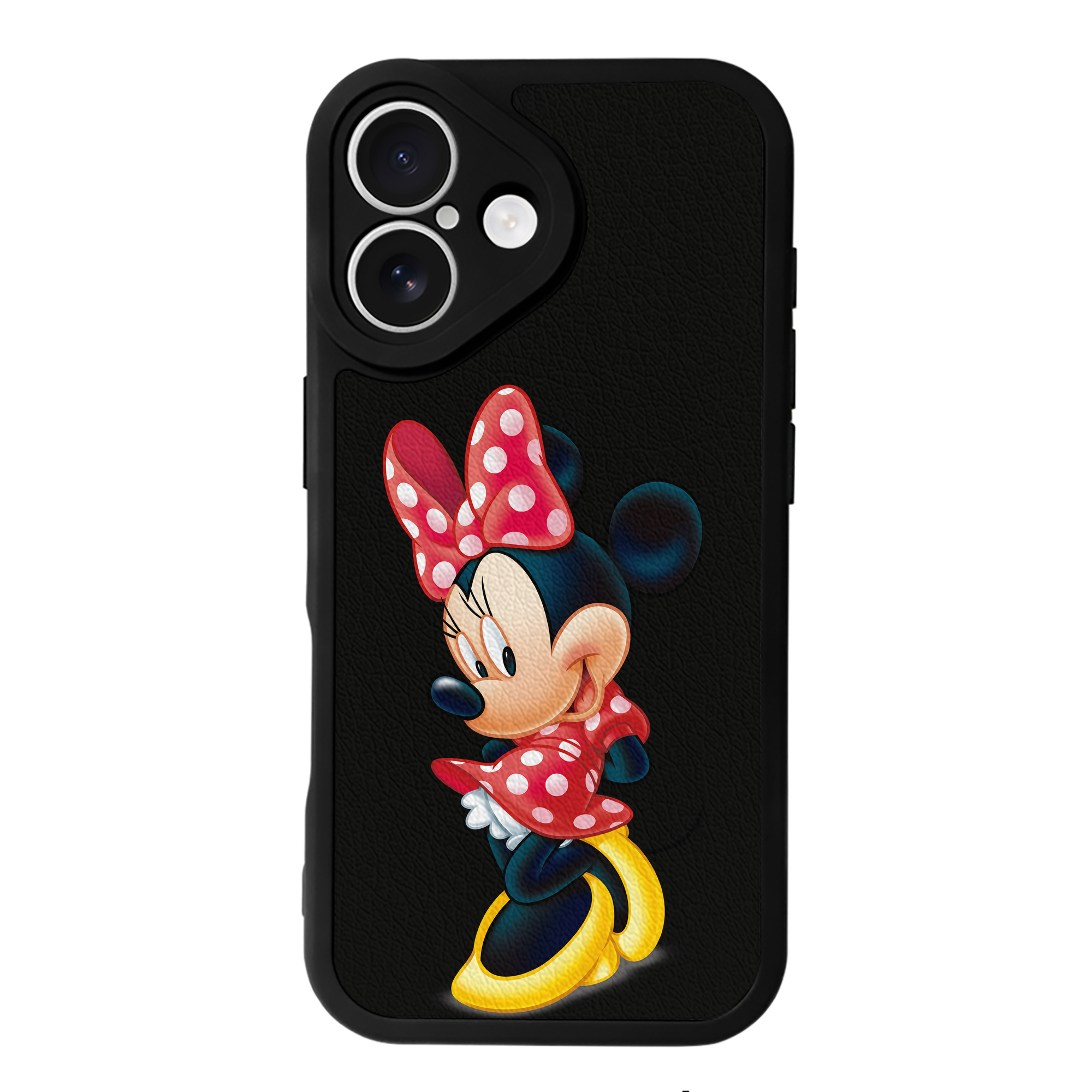 （画像用） ミッキーマウス Mickey Mouse 【iPhone 16シリーズ対応】シリコンスマホケース（レザー調） 材質：シリコン